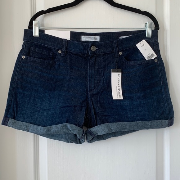 BANANA REPUBLIC Roll-up Premium Jean Shorts Size 29 New With Tag - Picture 1 of 12